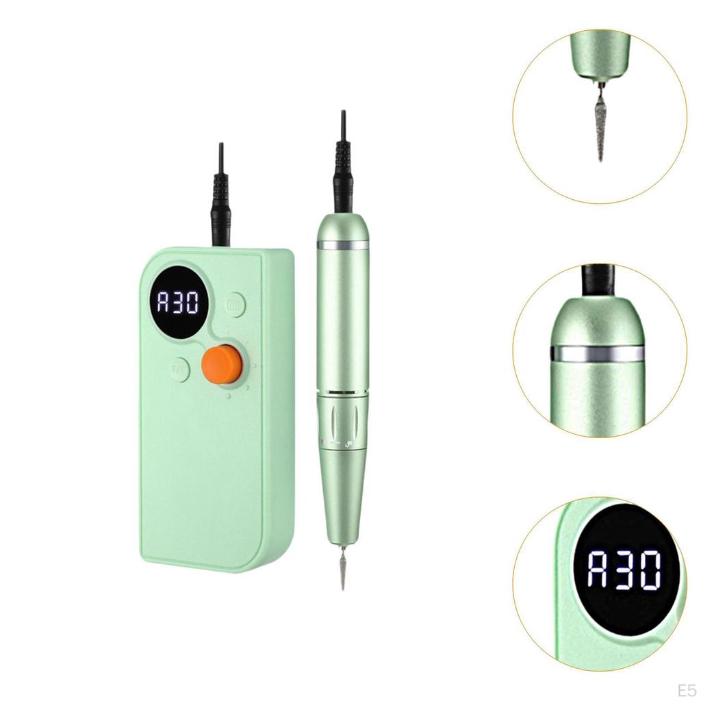 Electric Nail Drill Machine Manicure Pedicure Tool, Professional LCD Display with Bits