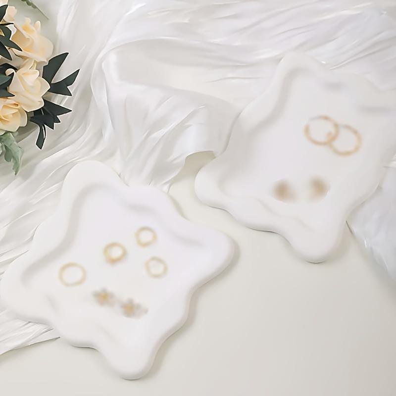 Plaster Photo Props Tray Jewelry Photography Background Storage Display for Instagram Ring Necklace Decor