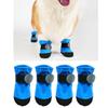 Pack of 4 Reflective Dog Bootie Waterproof AntiSlip Soles Soft Rain Shoes Paw Protectors for Small Breeds Hiking Walking