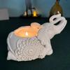 Votive Candle Holders Elephant Trunks Up Sculpture Tealight Candle Holder Decorative Small Candle Stick Holders Good Lucky Gifts