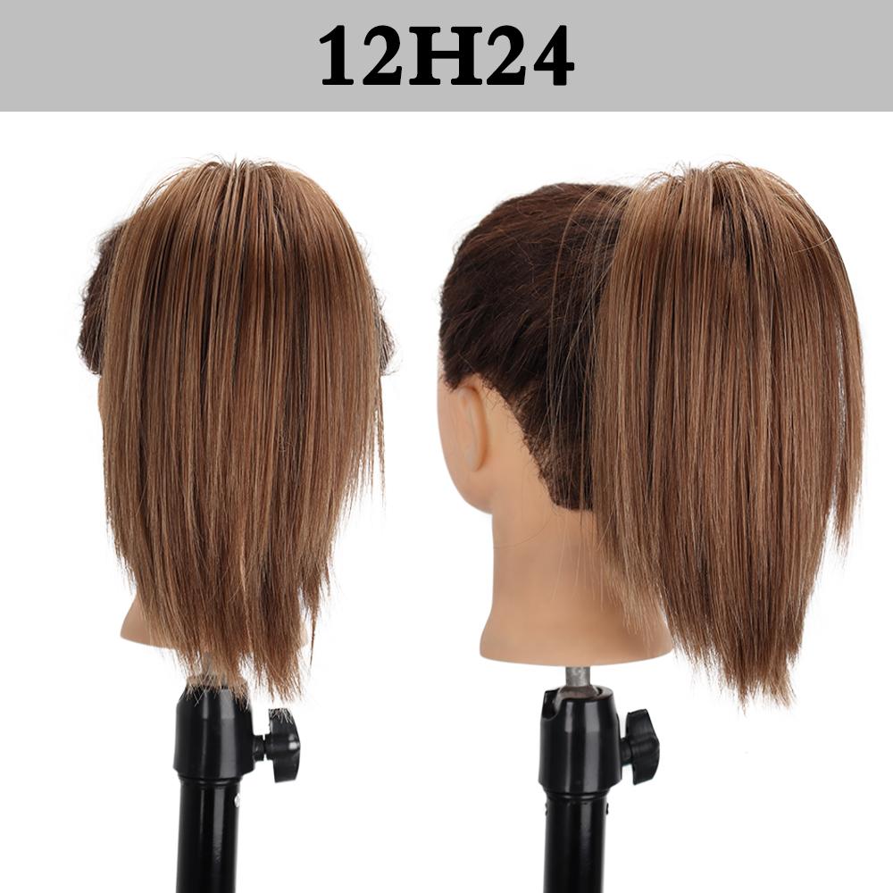 LISI HAIR Синтетический коготь клип в конский хвост наращивание короткие прямые волосы естественный вид для элегантных женщин повседневное использование косплея
