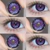 Eyeshare Cosplay Colored Contact Lenses 1pair Colorful Contact Lenses Blue Anime Contacts Halloween Makeup Purple Lenses Yearly