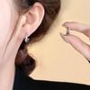 Exquisite Zircon Light Luxury Minimalist Ear Cuffs & Hoops - Fashionable, Versatile Women's Earrings In Cold Style