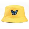 Embroidery Pattern Butterfly Bucket Hat Fisherman Hats Stylish Casual Headwear
