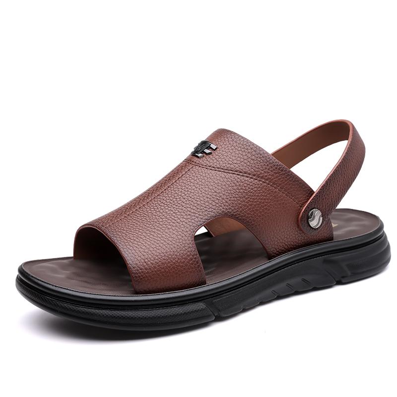 Summer Men's Breathable Sandals Comfortable Casual Beach Shoes with Soft Soles Comfortable Fashionable Versatile Cool Slippers