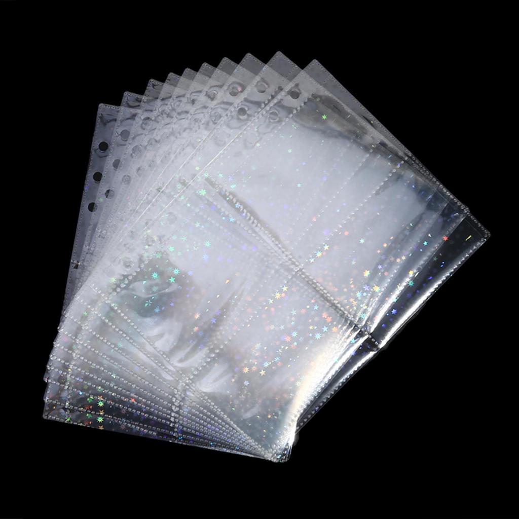 10pcs 4 Grids Photo Album Inner Pages A5 Kpop Binder Photocard Holder Photo Card Loose Leaf Idol Card Collect Book Refill Page