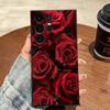 Чехол с узором из красных роз и каплями росы для Samsung Galaxy S25 S24 Ultra S23 S22 S21 S20 FE Plus, тонкий, противоударный, из мягкого ТПУ