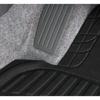 BONFORM Car Mat, Cut Shape, Regular Car, Front, 1 Piece, Waterproof, Washable, Anti-Slip, Free Cut, 48x65cm, Black 6421-01BK