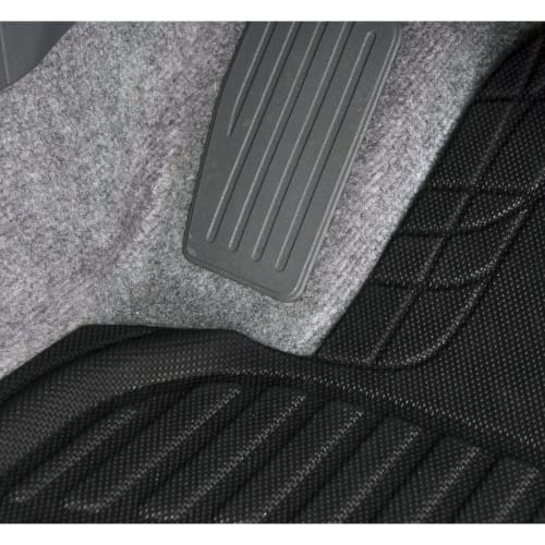 BONFORM Car Mat, Cut Shape, Regular Car, Front, 1 Piece, Waterproof, Washable, Anti-Slip, Free Cut, 48x65cm, Black 6421-01BK