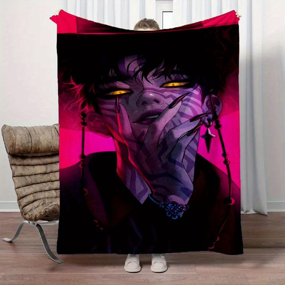 1Pc Mystic Enigma Print Flannel Blanket, High quality Digital Printing, Comfortable for All Seasons, Home DecorGifts821057