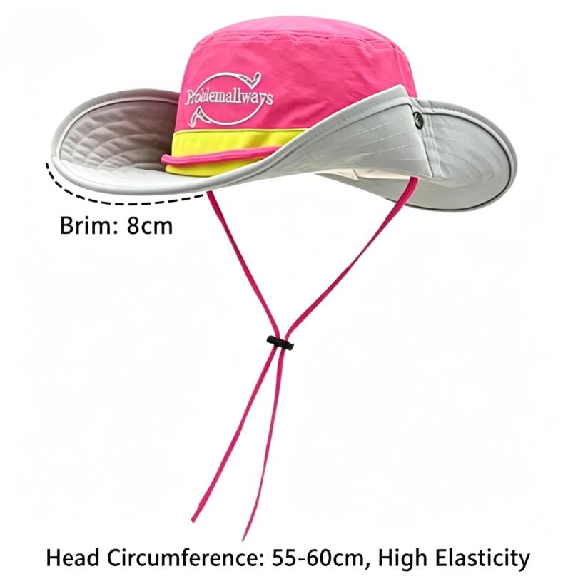 Unisex Retro Color Block Bucket Hat Quick Dry UV Protection Sun Hat Outdoor Hiking Fishing Visor Summer Cap