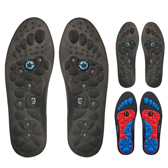 1 пара магнитотерапевтических стелек, акупрессурные массажные стельки для мужчин и женщин, вставки для ног, улучшающие циркуляцию крови, снимающие давление