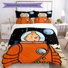 3pcs The Adventures of Tintin pattern bedding set duvet cover set includes duvet cover &pillowcases, perfect all season bedroom decoration & gift