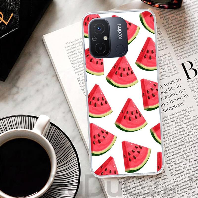 Летний чехол с арбузом для Xiaomi Redmi 13 13C 14C 12 12C 10 10C 9 9C 9T 9A Чехол для телефона 10A 8A 8 7A 7 6A 6 K80 K70 K60 K20