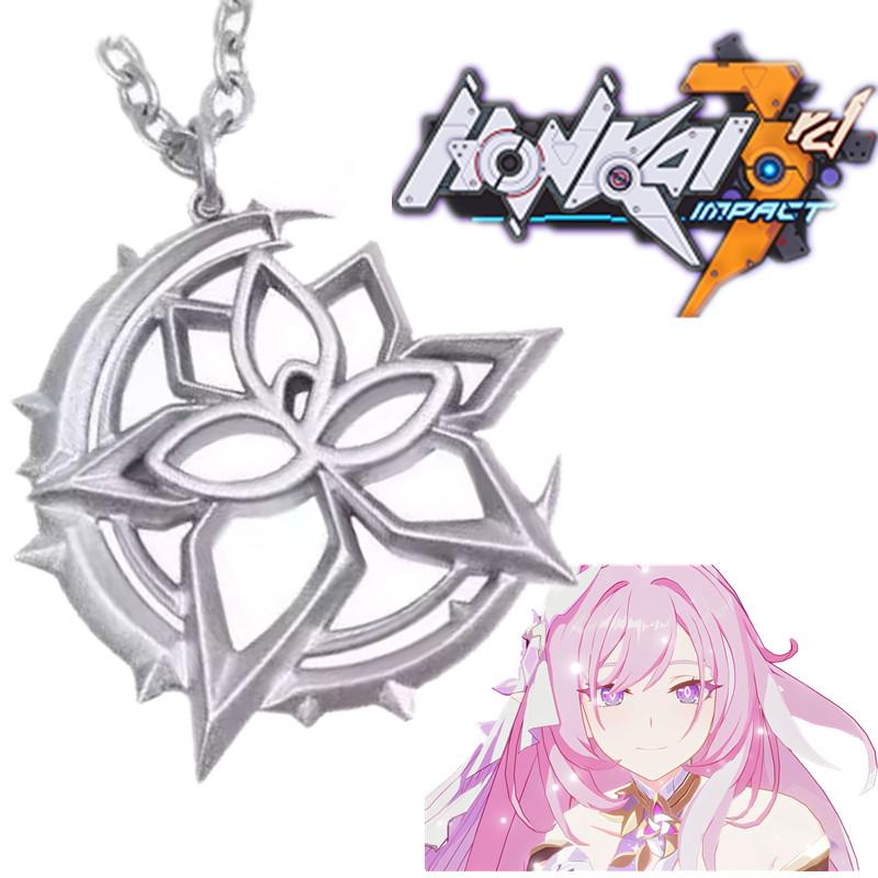 Игра Honkai Impact 3 Элизия Косплей 3D Сплав Ожерелье Унисекс Чокер Цепь Хип-Хоп Реквизит