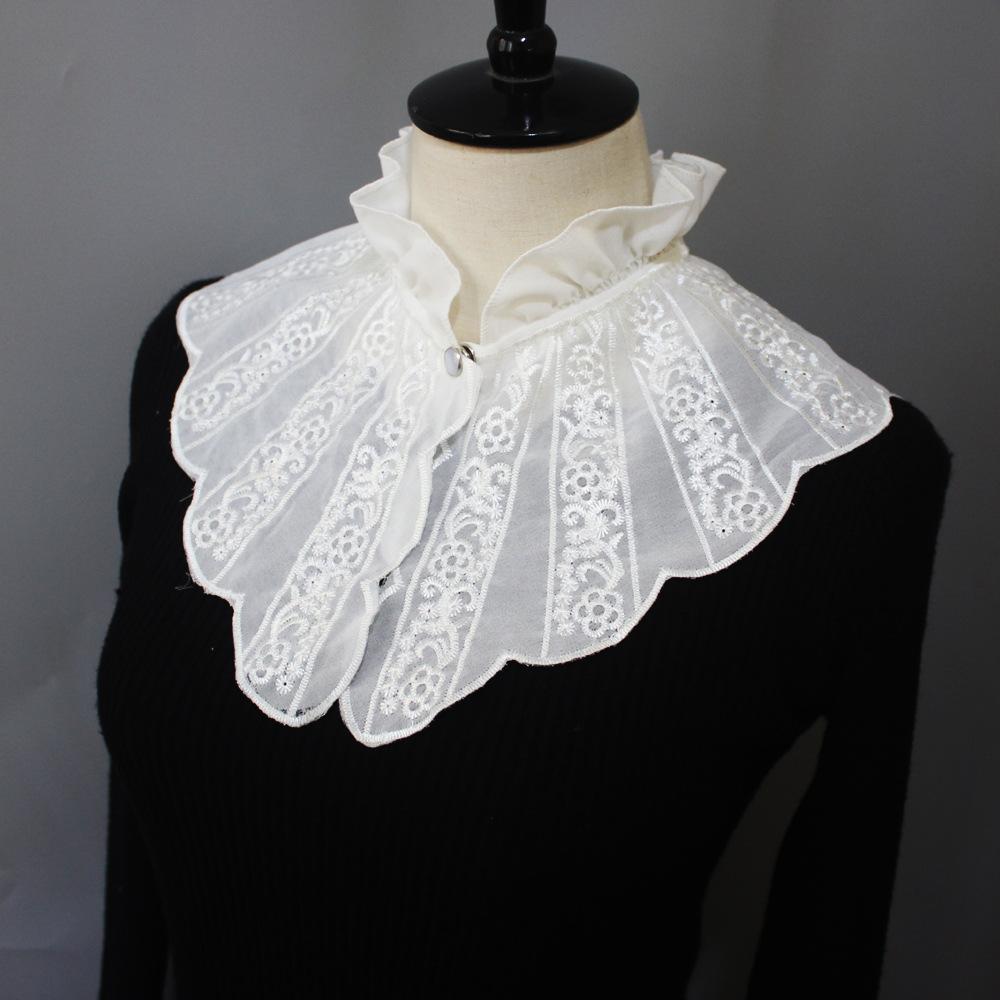 Embroidery Fungus Edge Stand-Up Collar False Collar Female, Stand-Up Collar Decorative Collar