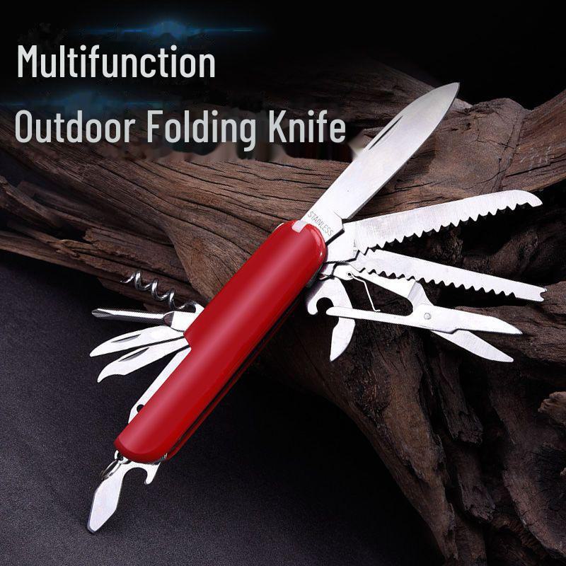 Многофункциональный складной нож Swiss Army – мини-инструмент для отдыха на природе 11 в 1