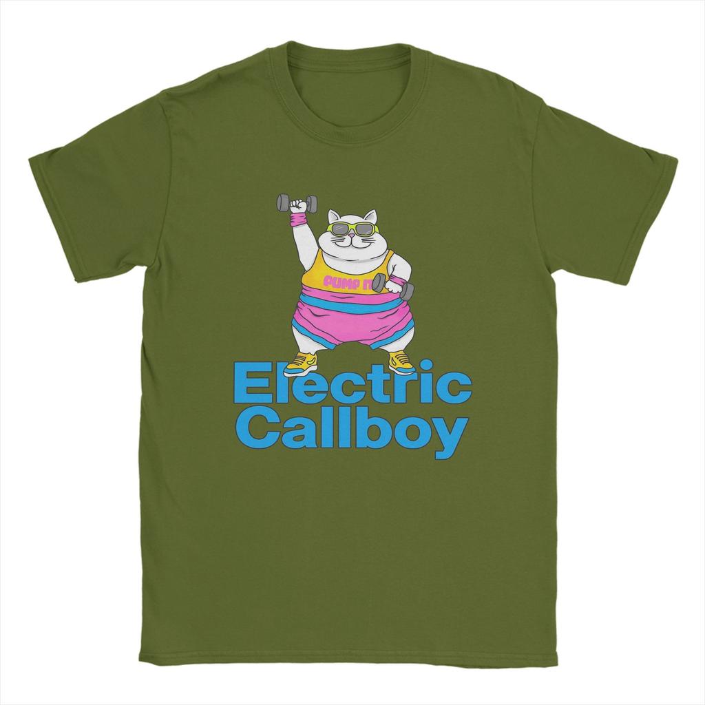 Мужские футболки Electric Callboy Band Pump It Смешная футболка с коротким рукавом с круглым вырезом Хлопок Идея для подарка Топы