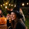 with Lace Halloween Witch Hat Wide Brim Vintage Cosplay Cap Halloween Decor Hat  Halloween Party