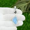 Распродажа ко Дню матери Серебряный кулон с опалом Owhyee Blue в глухом закрепке