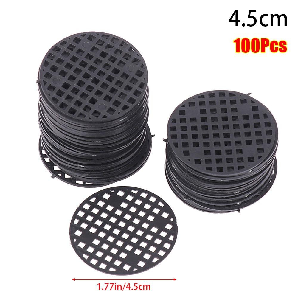 100/200/300Pcs Hole Bonsai Basin Grid Bottom Pad Plastic Round Mesh Grid Mat Flowerpot Gasket