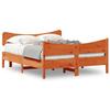 Solid Wood Bed without Mattress Wax Brown 140x190 cm Pine Wood