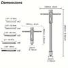 Регулируемая Т-образная рукоятка с храповым механизмом, зенковка, ручной держатель, гаечный ключ M3 M4 M5 M6 M8, метрическая резьба, заглушка, Т-образный инструмент