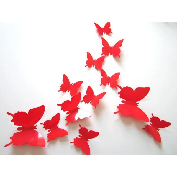 12 Pieces 3D Hollow Butterfly Wall Sticker Bedroom Living Room Home Decoration Paper Butterfly