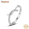 Tancise Classic 925 Sterling Silver Zircon Ring Ladies Jewelry Wedding Promise Party Gift