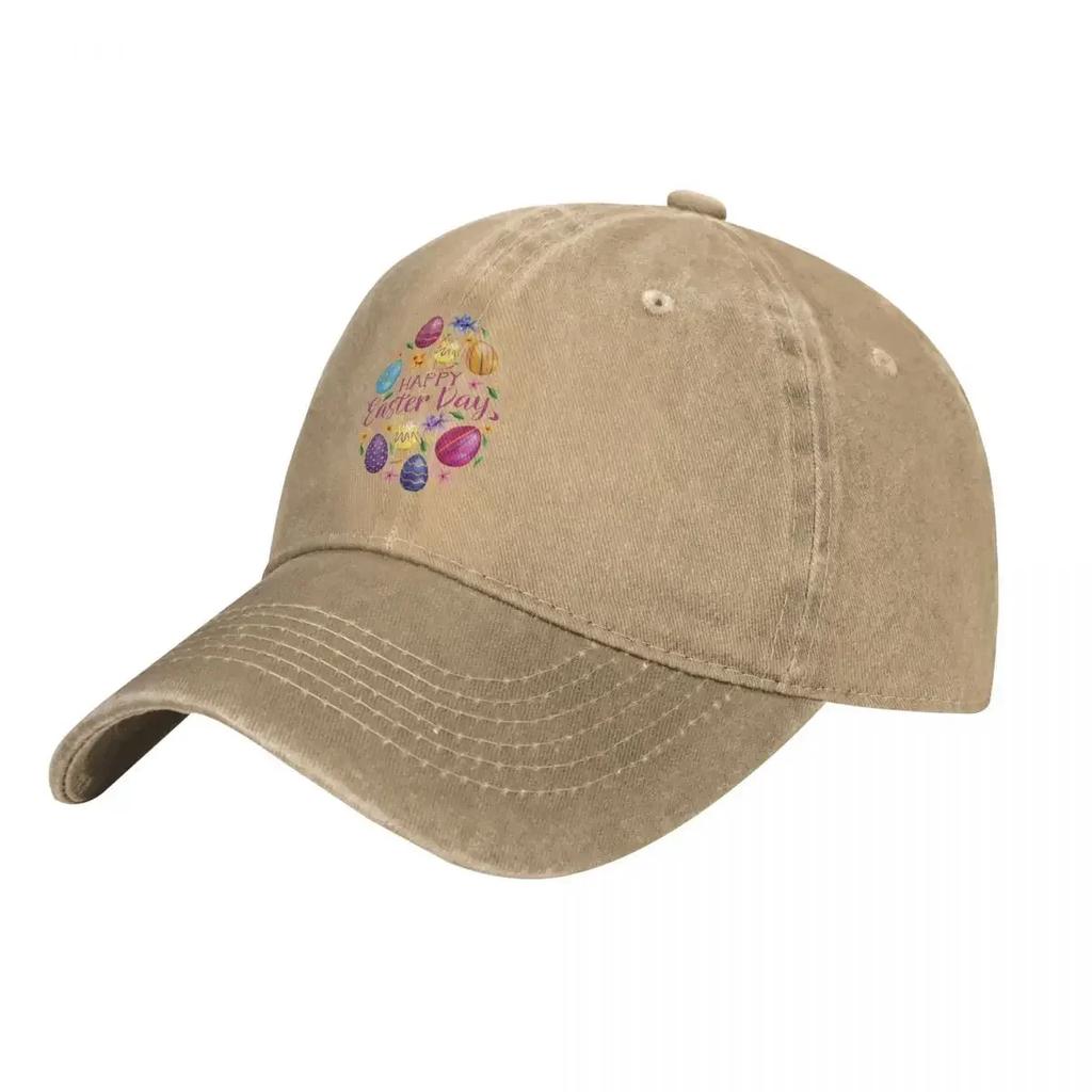 Easter Egg Basket Baseball Cap Happy Easter Day Kpop Rock Sun-Proof Washed Trucker Hat Unisex-Teens y2k Cute Design Baseball Cap