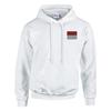 Худи - PIXELFORMA - Флаг Монако - Белый - Длинный рукав - Капюшон
