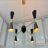 Chandelier Light Matte Black Sputnik Chandelier Brushed Brass Modern 8 Light 4 Shade Fixture Lighting Décor