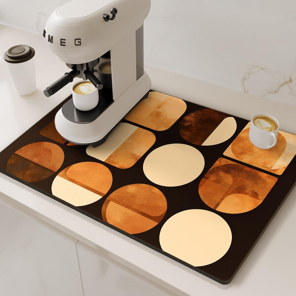 Коврик для кофемашины, дренажный коврик для кухни, нескользящие коврики для сушки посуды, быстросохнущий коврик для стола, подставка под столовые приборы, посуда