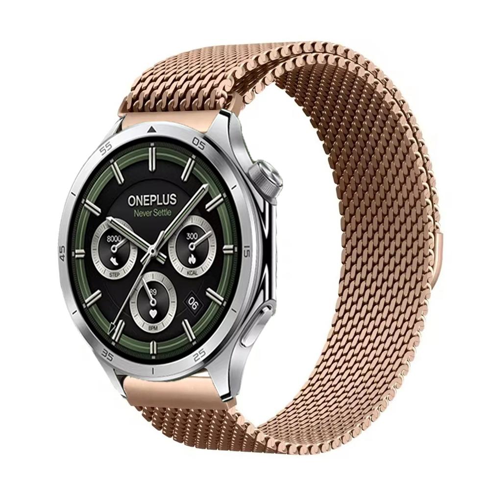 22 мм 20 мм 18 мм Миланский ремешок для Oneplus Watch 3 46 мм 43 мм/Lite/2/2R Магнитный браслет для OPPO Watch S/X2 mini Стальной браслет