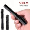 1PC LED Pen Light with Clip 500 Lumen Mini Pocket Medical Penlight Inspection Flashlight Battery Not Included