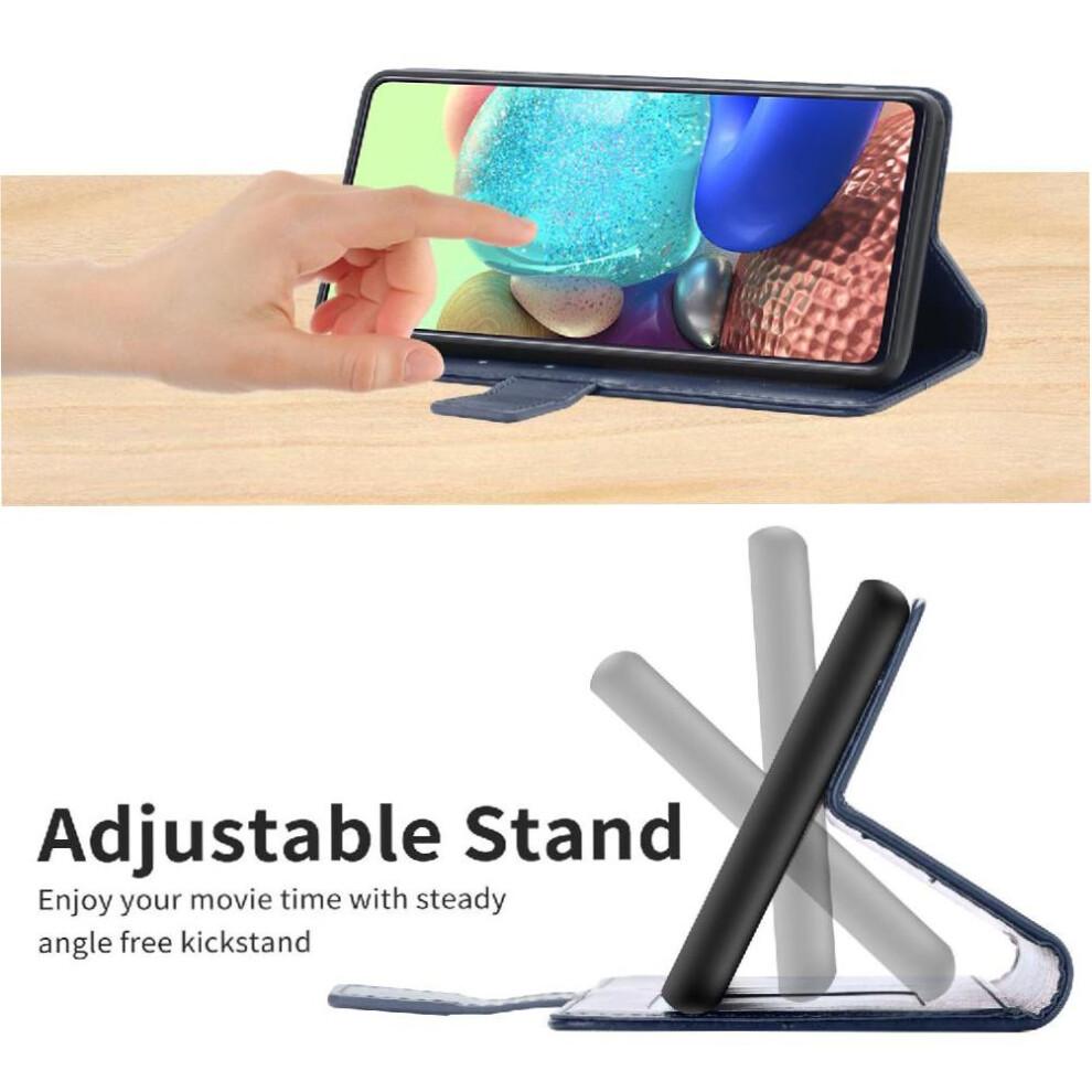(Blue) Case for Samsung Galaxy A56 5g Kickstand-durable Flip Cover Book Folding Shockproof Tpu Shell Leather Wallet