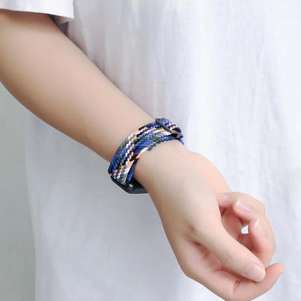 Эластичный нейлоновый ремешок Solo для браслета Honor Band 9 Женский Мужской Плетеный ремешок-петля с металлической застежкой для Honor Band 10 Correa