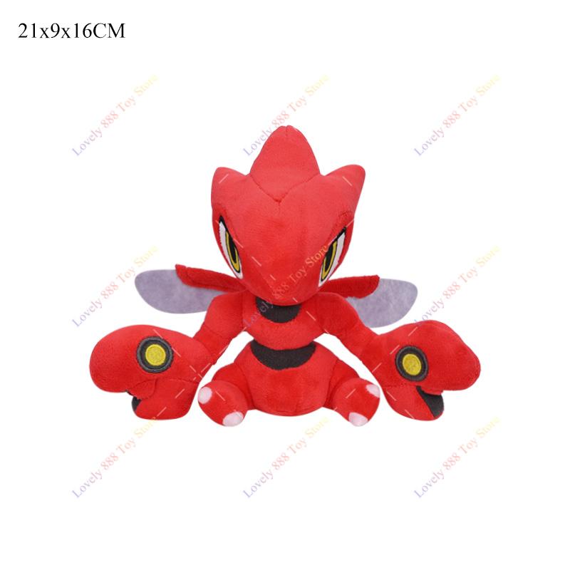Wooper Plush Toys Cute Anime Plushie Scizor Nidoran Mimikyu Lapras Garchomp Litten Bidoof Ho-Oh Stuffed Kids Xmas Dolls
