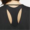 Nike Футболка Dri-Fit One Breathe Solid Backless Round Neck Short Sleeve T Shirt Women Tops Black DX0132-010
