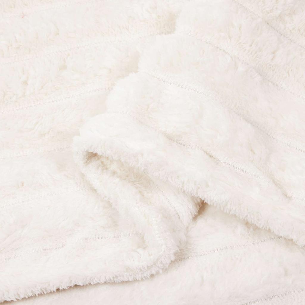 Home Blanket Set 6 pcs Cream 150 x 130 cm Fleece