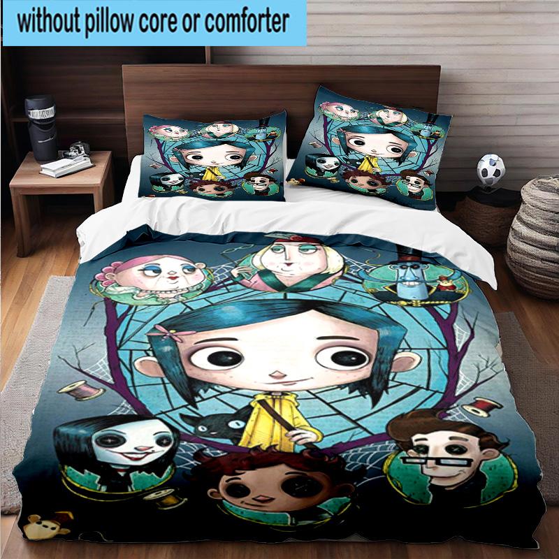 3PCS Moonlit Mystery Cora-line 3pcs Bedding,Including 3PCS Duvet Cover And 2pcs Pillowcases Perfect for Christmas,Ideal for Bedroom, Dormitory