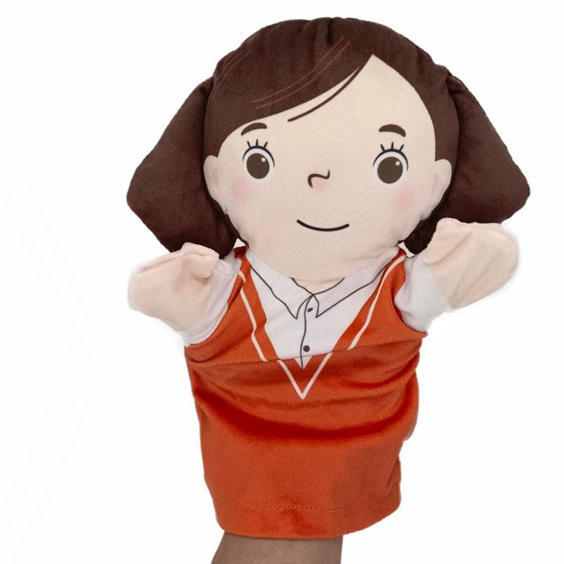 Family Soft Stuffed Toy Doll Cospaly Brother Sister Dad Mum Plush Doll Educational Baby Toys Kawaii Hand Finger Full Body Puppet