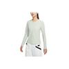 Dri-FIT Adv Tech Pack Knit Crew Neck Long Sleeve T-Shirt Women Tops Stone-Green DM6165-034