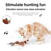 Interactive Cat Toys, Rechargeable Chirping Flapping Bird with Catnip for Indoor Cats, Touch Activated Plush Toys for Cats