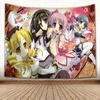 Puella Magi Madoka Magica Кавайное Аниме Гобелен Психоделический Декоративный Ковер Настенная Ткань Для Гостиной Спальни Аксессуары