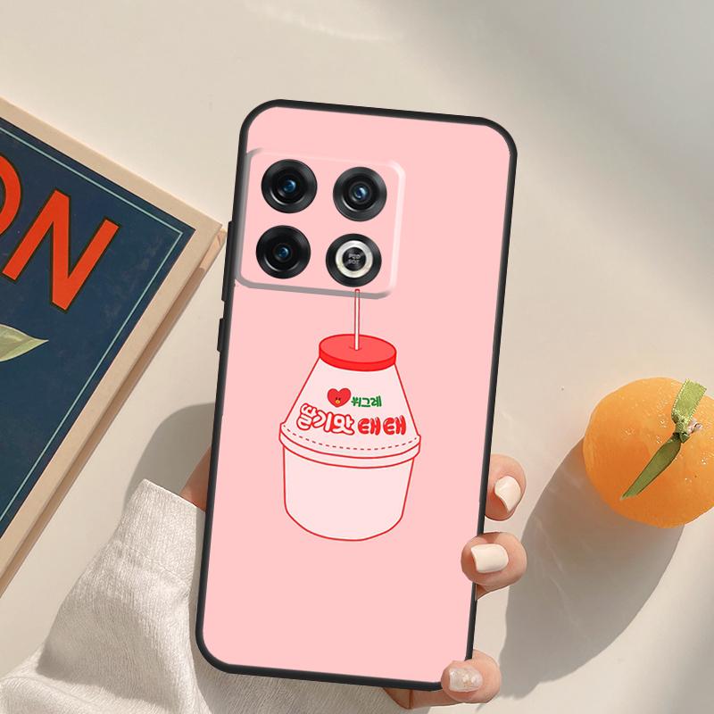 Милый чехол «Клубничное молоко» для OnePlus 15 13 12 11 13R 12R 10T 8T 13T OnePlus Nord 5 CE 3 2 4 Lite N20 N30