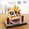 16157 Spring Festival Lion Dance Animal Head Sculpture Model Mini Diamond Blocks Bricks Building Toy for Children No Box