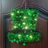 Irish Day Stpatricks Festival Wreath Clover Hat Hanging Simple Decoration