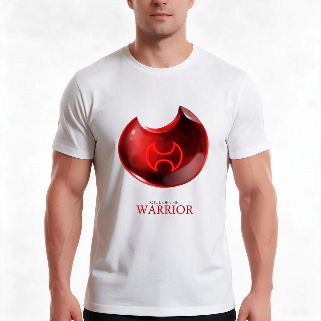 Soul Of The Warrior White Tshirt Summer Casual Cotton Tee Oversized Streetwear Tops Vintage Graphic Print Unisex Unisex Unisex