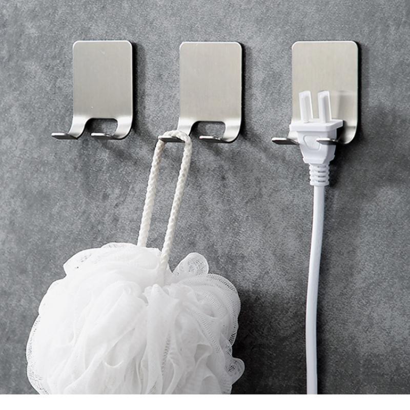 Bathroom Holders Stainless Steel Razor Storage Hook Wall Men Shaving Shaver Shelf Punch Free Razor Rack Accessories Organization